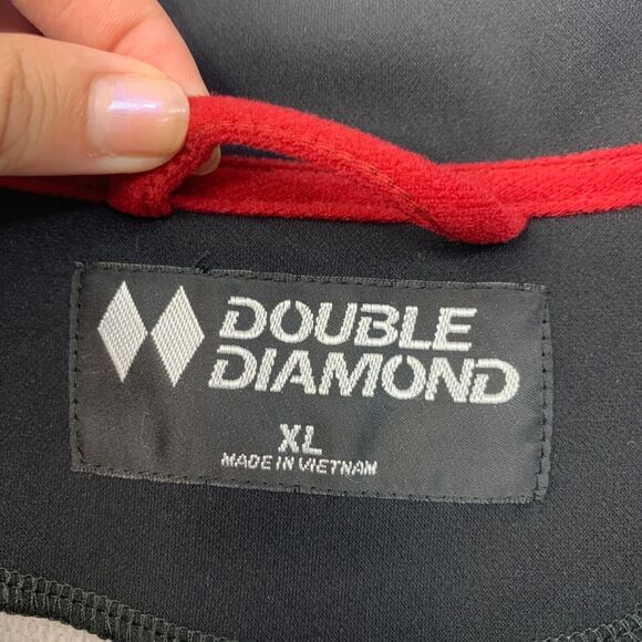 Double Diamond Sweatshirt Mens XL Extra Large Grey Fleece Lined Quarter Zip Hike - Picture 5 of 11